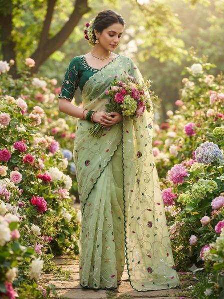Vinayak gotafoil work saree holsel kapda market